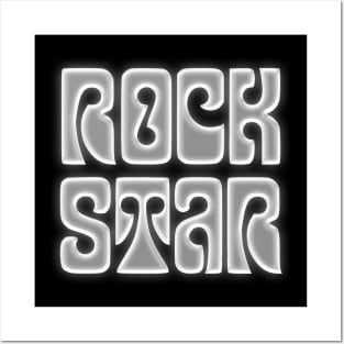 Rock Star - Awesome Retro Type Design Gift #2 Posters and Art